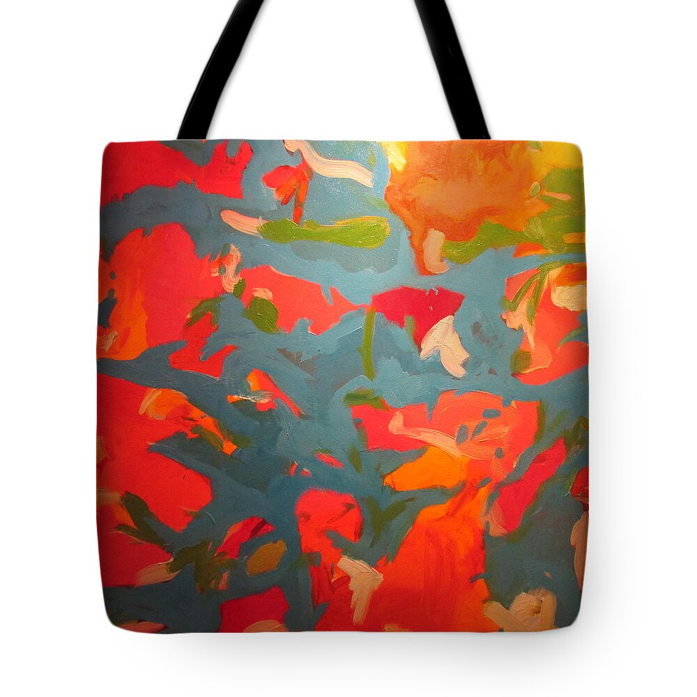 Abstract Tote Bag featuring the painting Almost Home by Steven Miller