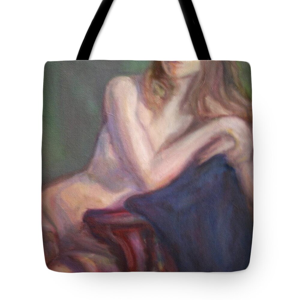 Quin Sweetman Tote Bag featuring the painting Almost Spring by Quin Sweetman