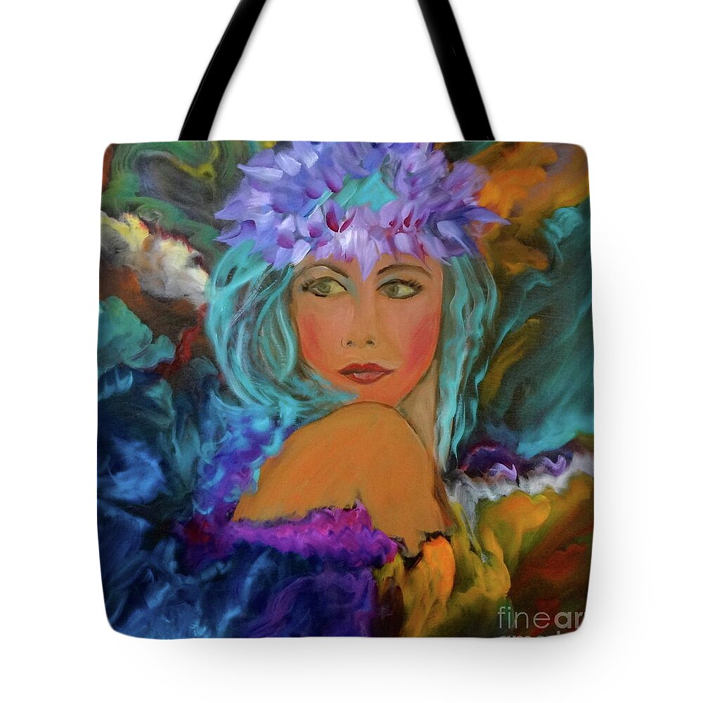Hula Dancer Tote Bag featuring the painting Aloha Two by Jenny Lee