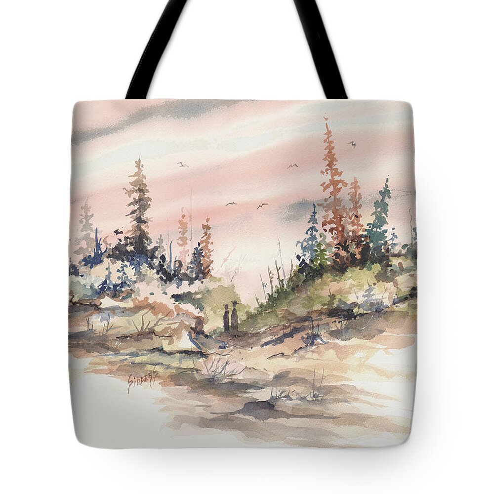 Outdoor Tote Bag featuring the painting Alone Together by Sam Sidders