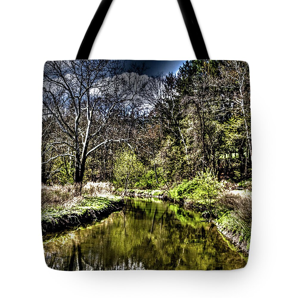 Creek Tote Bag featuring the photograph Along the Creek by William Norton