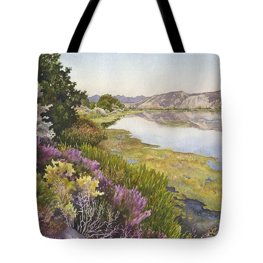 Oregon Trail Painting Tote Bag featuring the painting Along the Oregon Trail by Anne Gifford