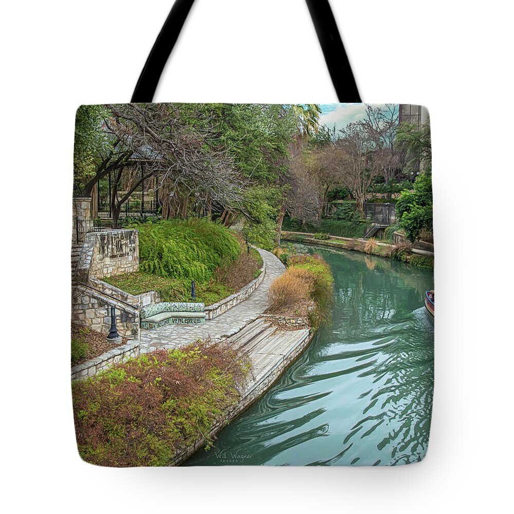 River Tote Bag featuring the photograph Along the River by Will Wagner