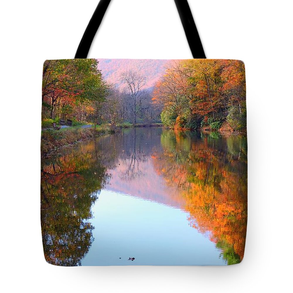 Autumn Tote Bag featuring the photograph Along These Autumn Days by Tami Quigley