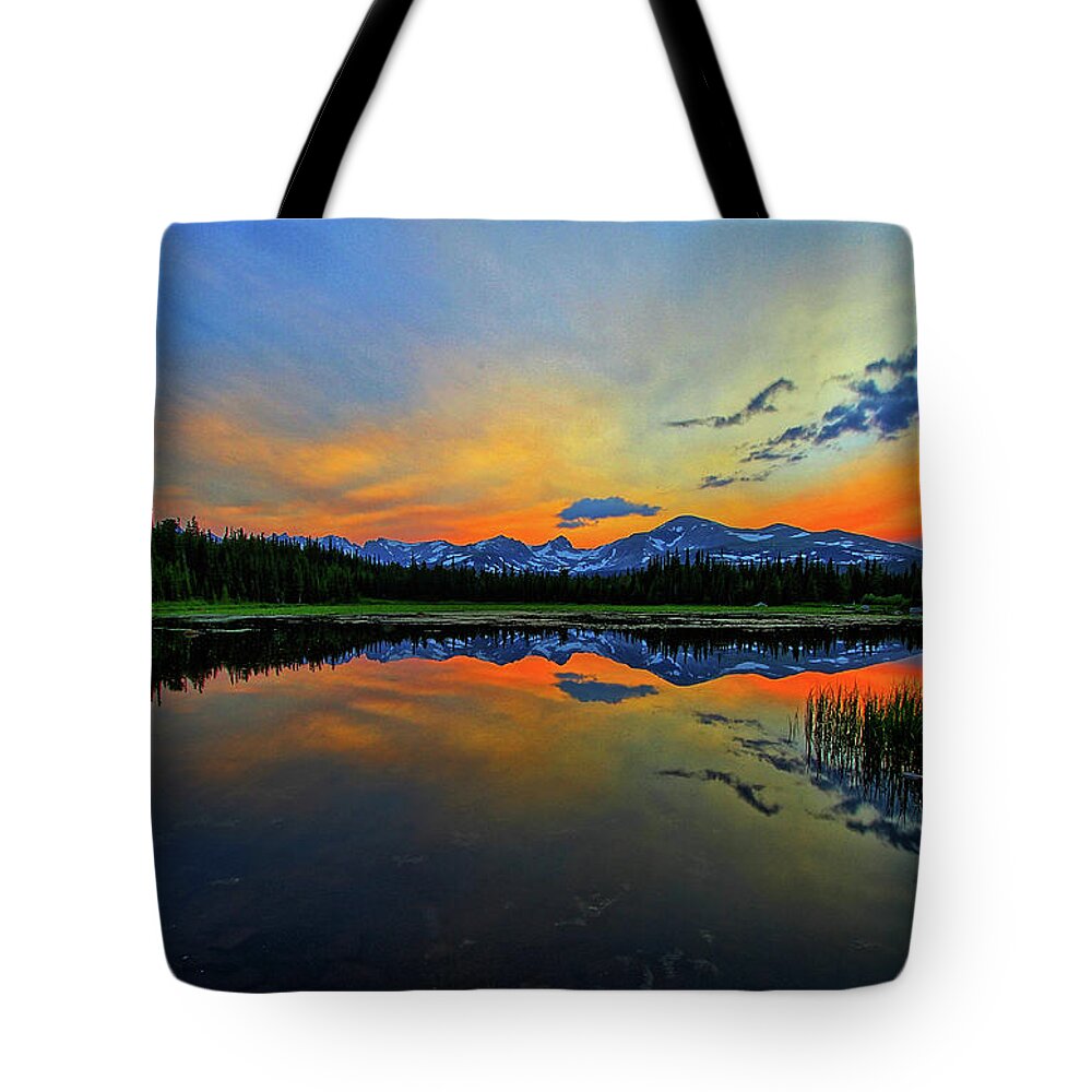 Colorado Tote Bag featuring the photograph Alpine Lake Glow by Scott Mahon