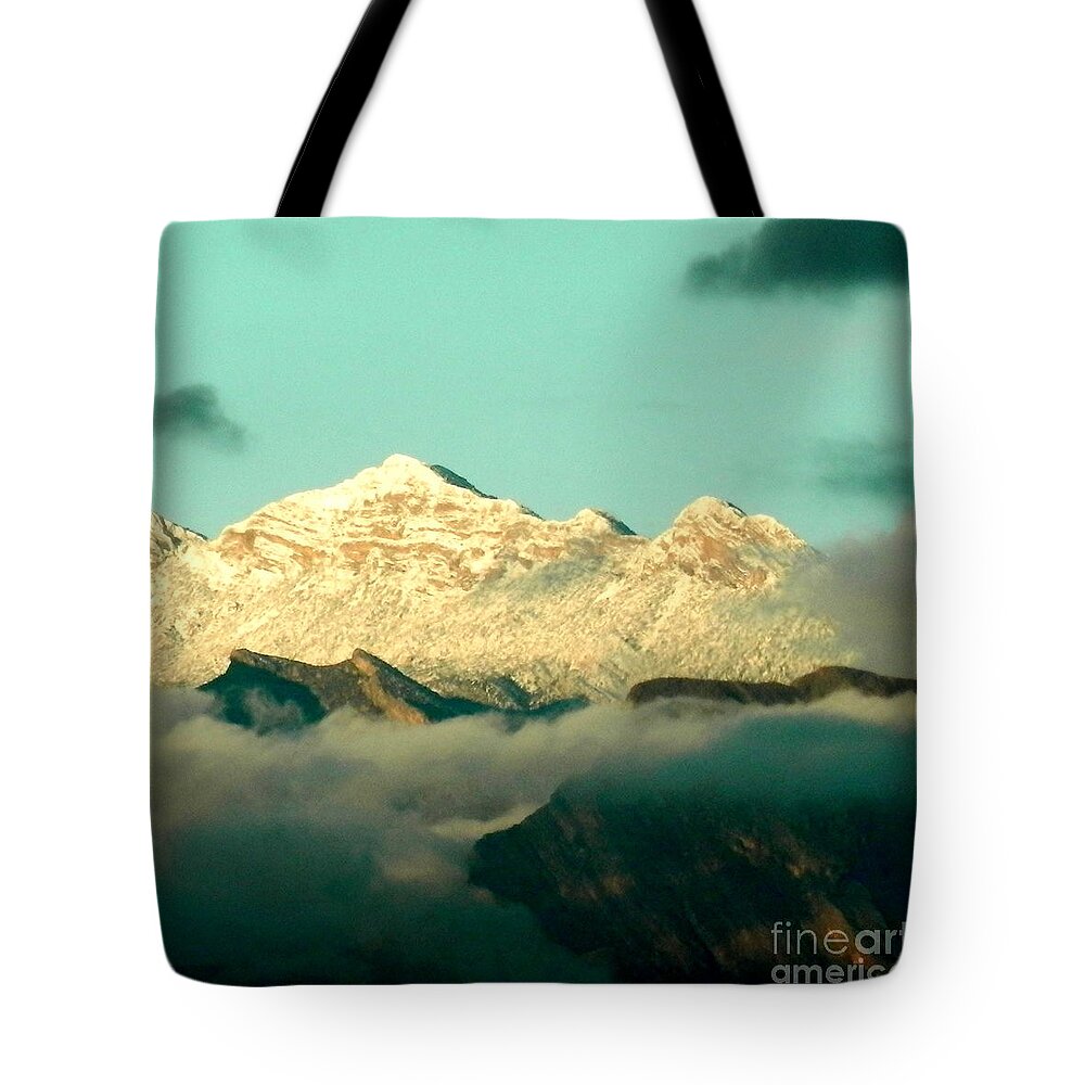 Mountains Tote Bag featuring the photograph Am I in heaven yet? by Barbara Leigh Art