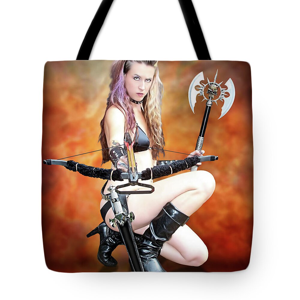 Amazon Tote Bag featuring the photograph Amazon Warrior by Jon Volden
