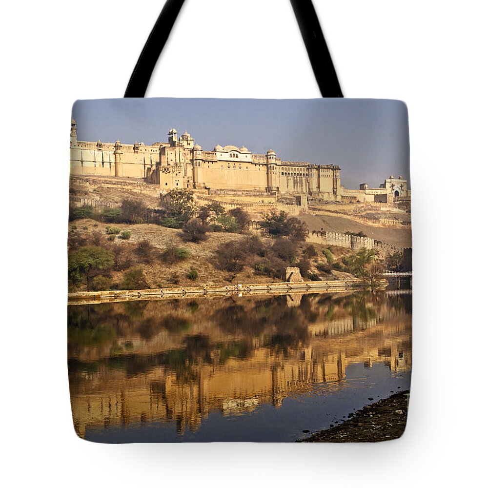 Amber Fort Tote Bag featuring the photograph Amber Fort by Elena Perelman