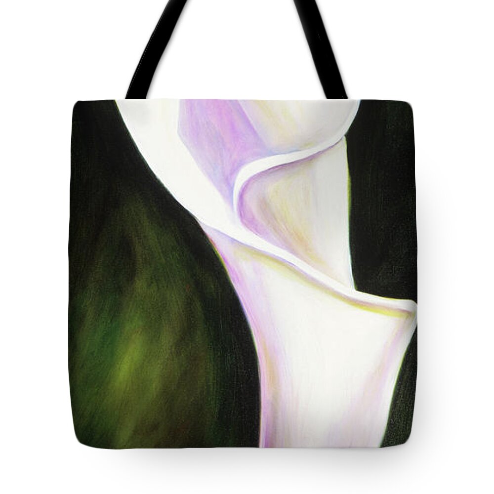 Calla Lily Tote Bag featuring the painting Ambur by Shannon Grissom