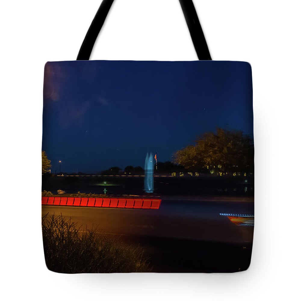 America Tote Bag featuring the photograph America at Night by Douglas Killourie