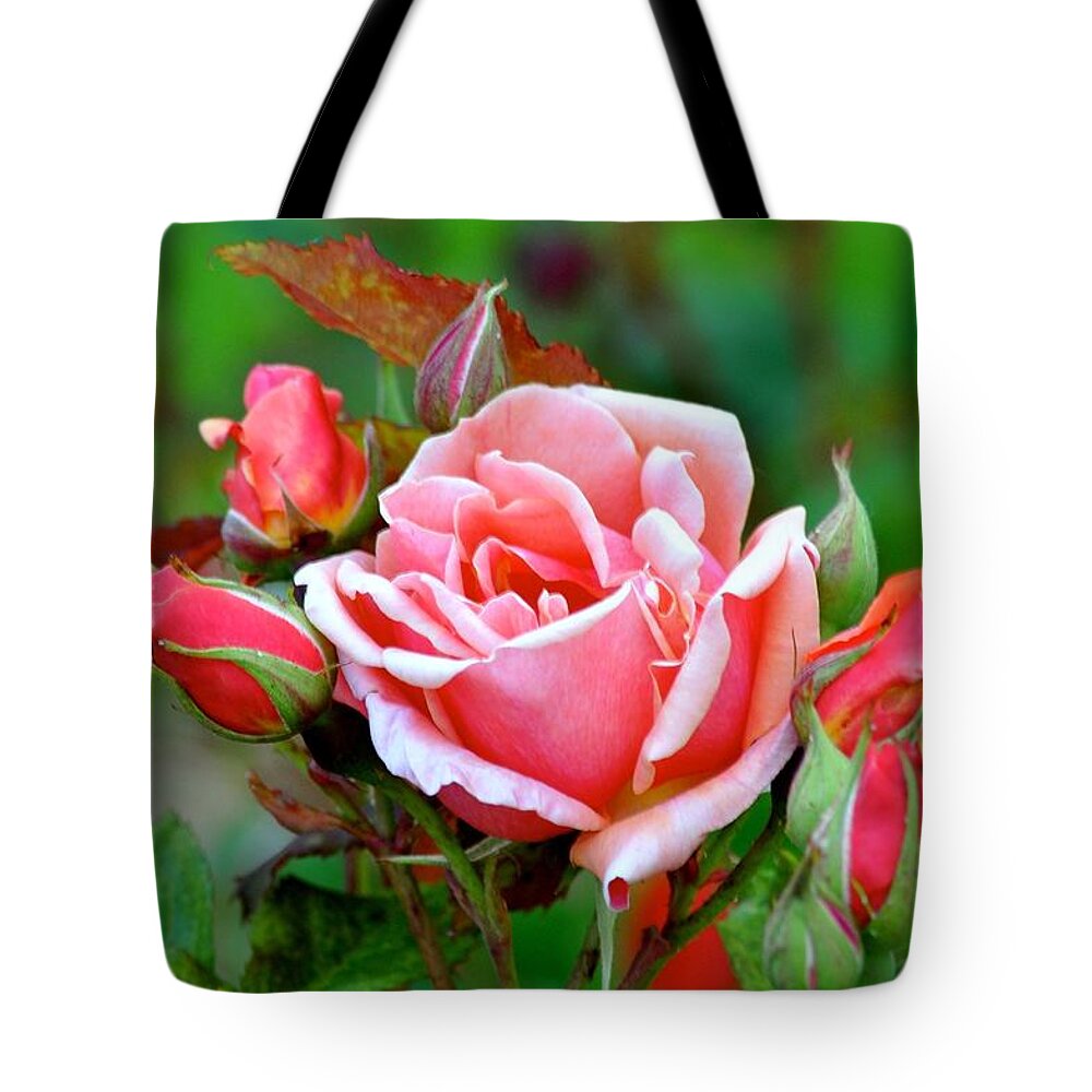 Floral Tote Bag featuring the photograph American Beauty by Emerita Wheeling
