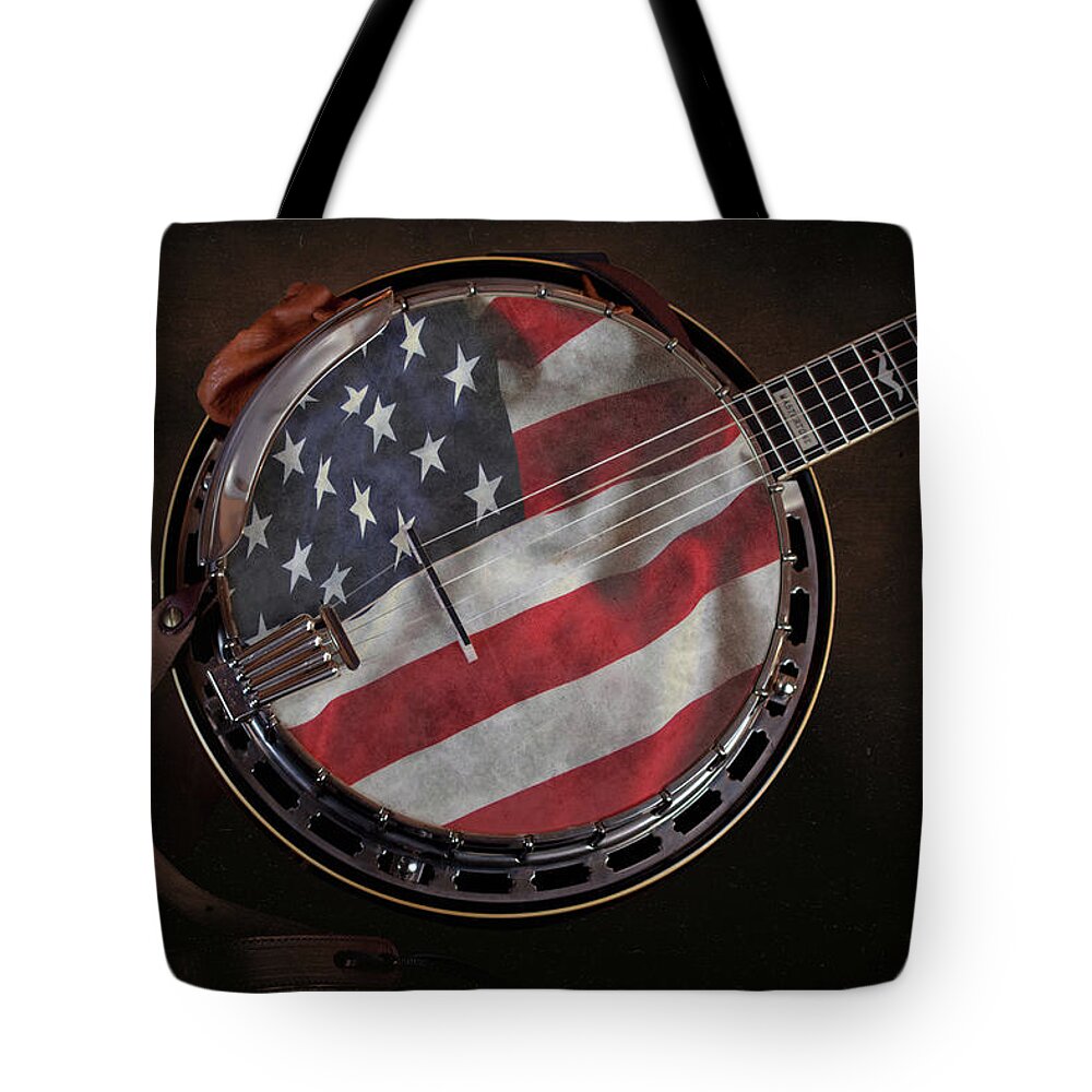 Gibson Tote Bag featuring the photograph American Bluegrass Music by Tom Mc Nemar
