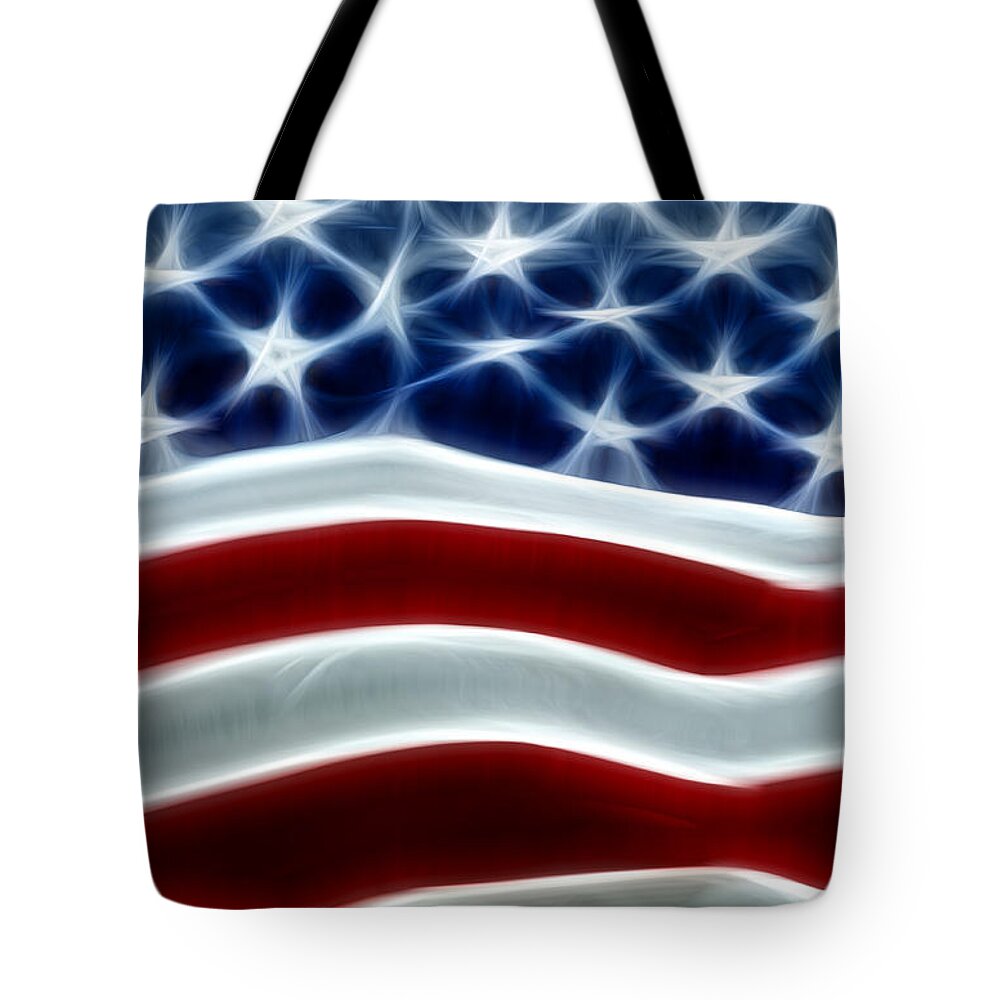 American Flag Tote Bag featuring the photograph American Flag by Crystal Wightman