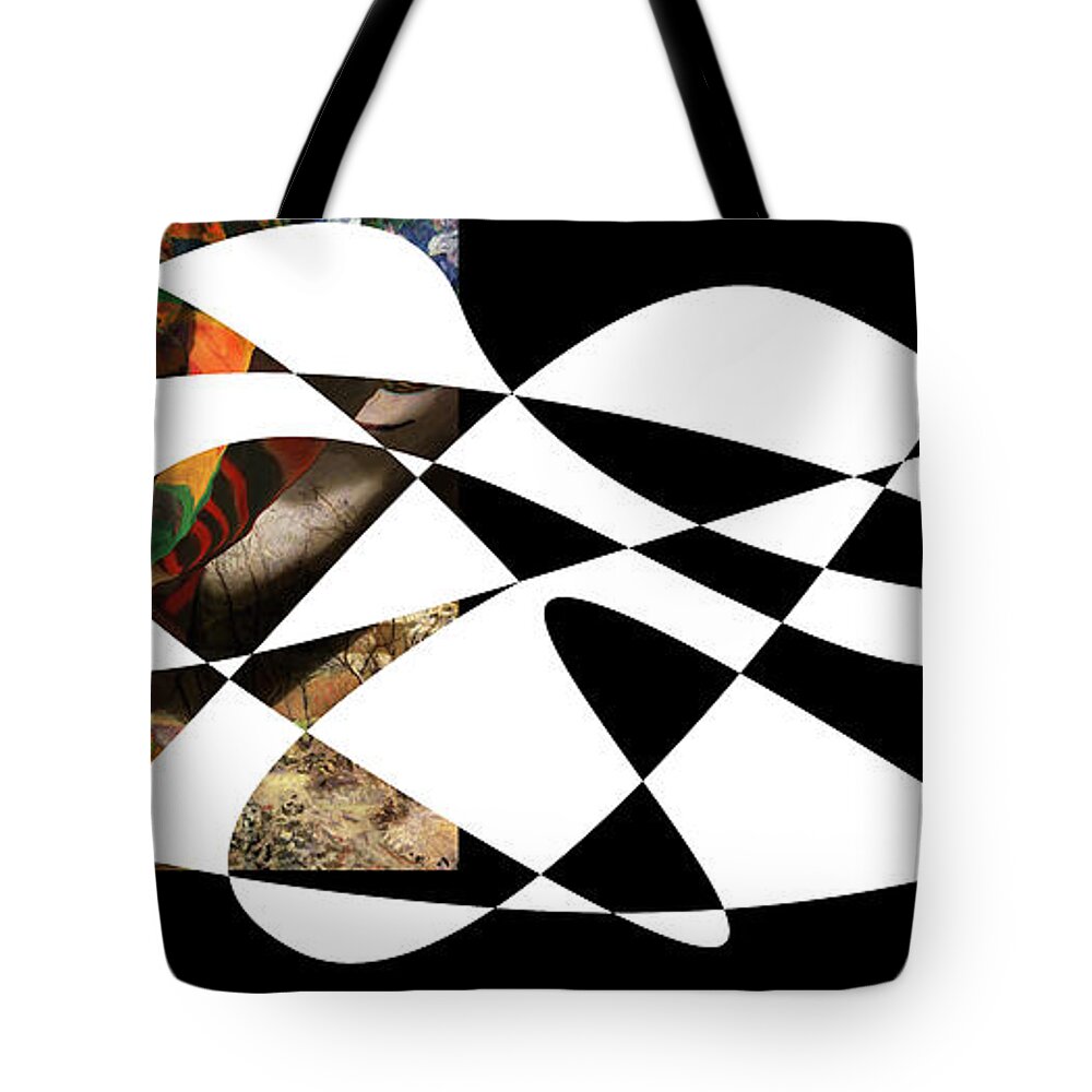 Abstract In The Living Room Tote Bag featuring the digital art American Intellectual 5 by David Bridburg