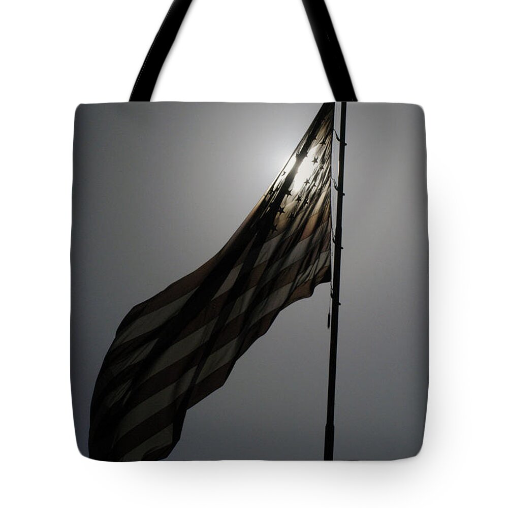 Us Flag Tote Bag featuring the photograph American Pride - Flag by DArcy Evans