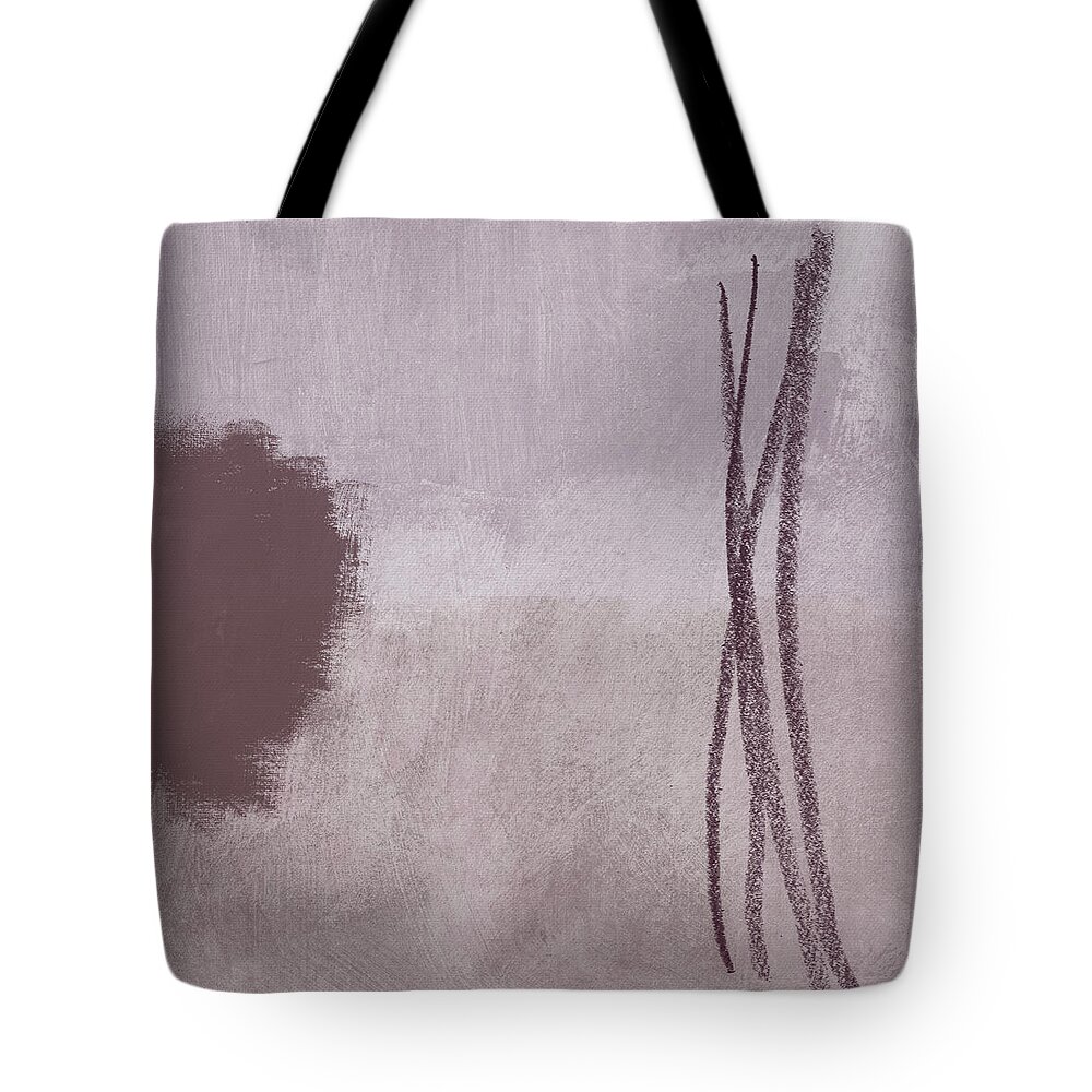 Abstract Tote Bag featuring the painting Amethyst 2- Abstract Art by Linda Woods by Linda Woods