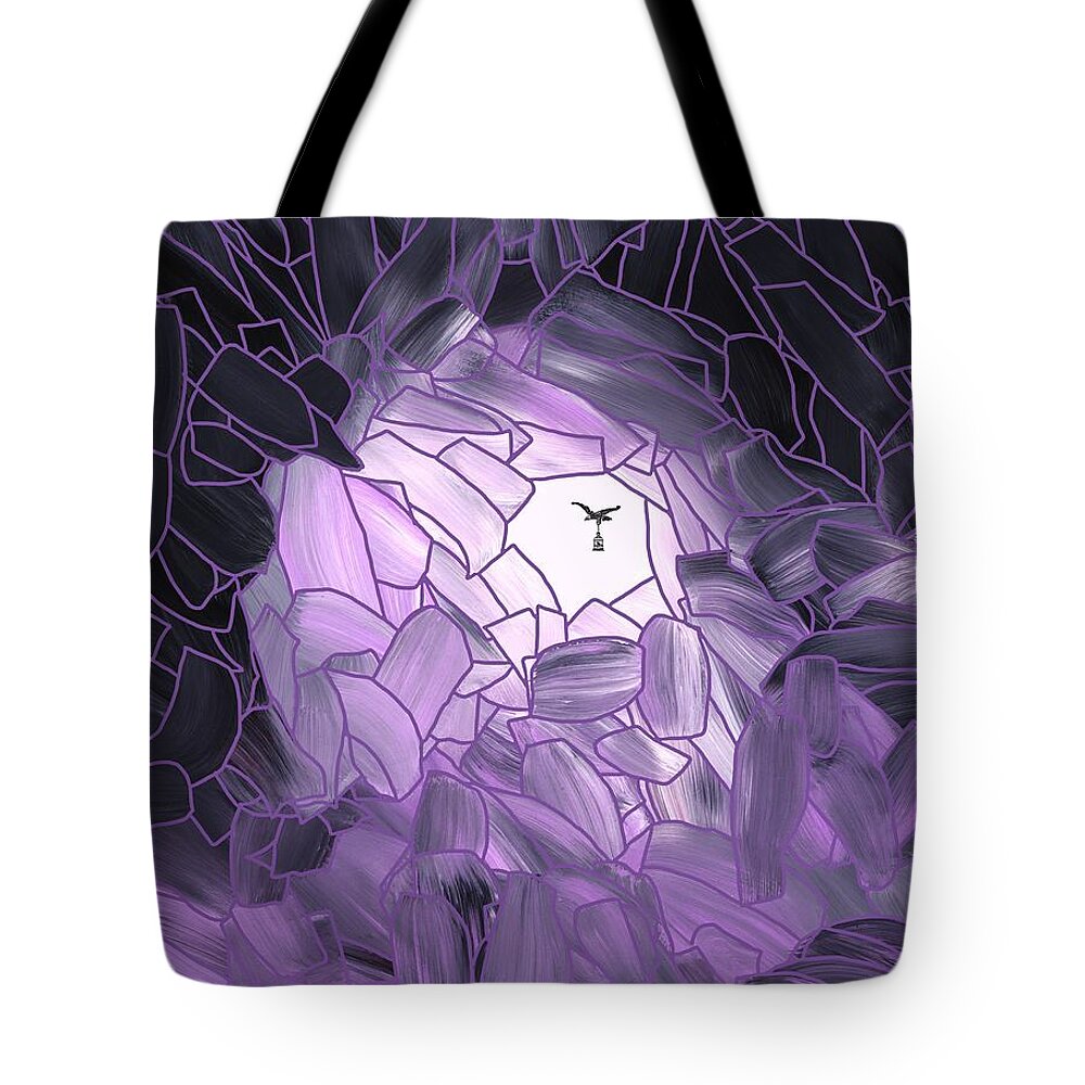 Amethyst Tote Bag featuring the painting Amethyst Cave by Barbara St Jean