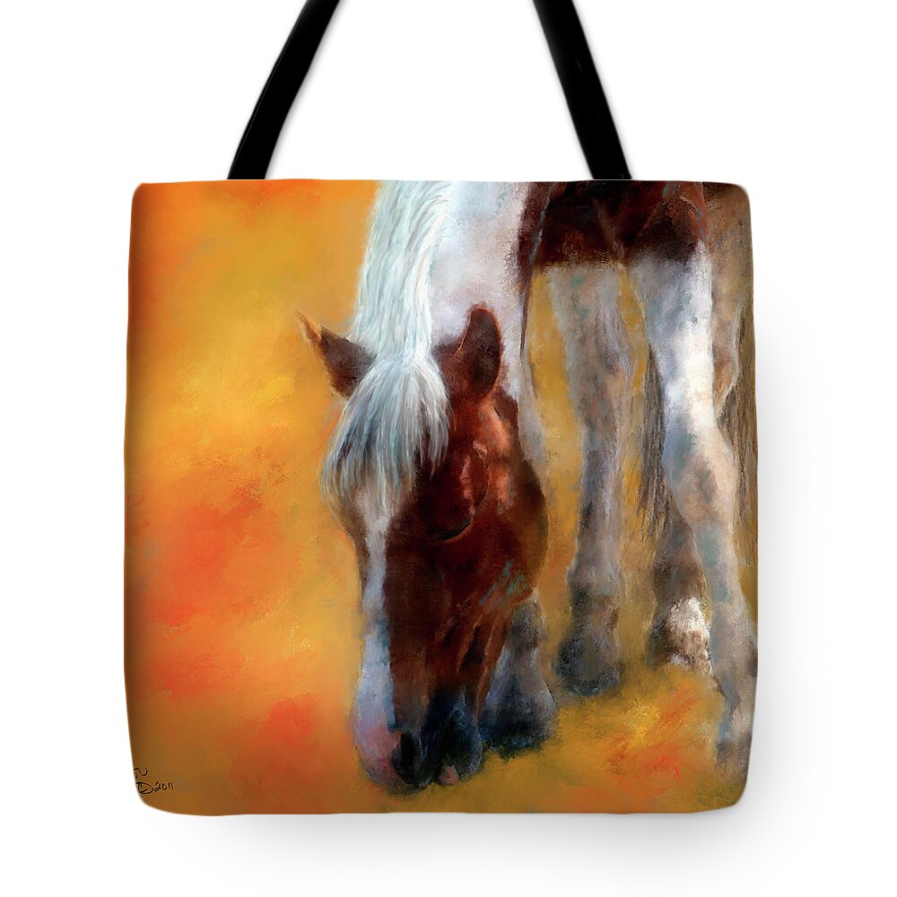 Horse Tote Bag featuring the painting Amethyst by Colleen Taylor