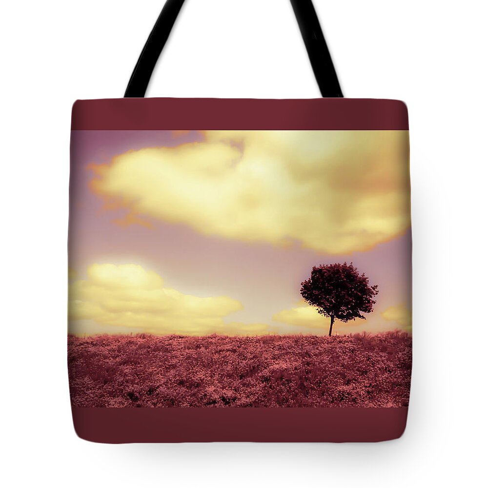 Yellow Clouds Tote Bag featuring the photograph Amethyst Skies by Karl Anderson