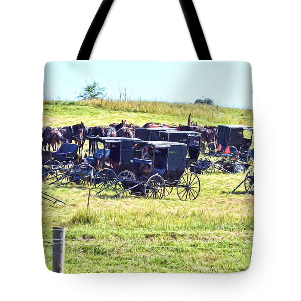 Amish Tote Bag featuring the photograph Amish Hillside by Anthony Baatz