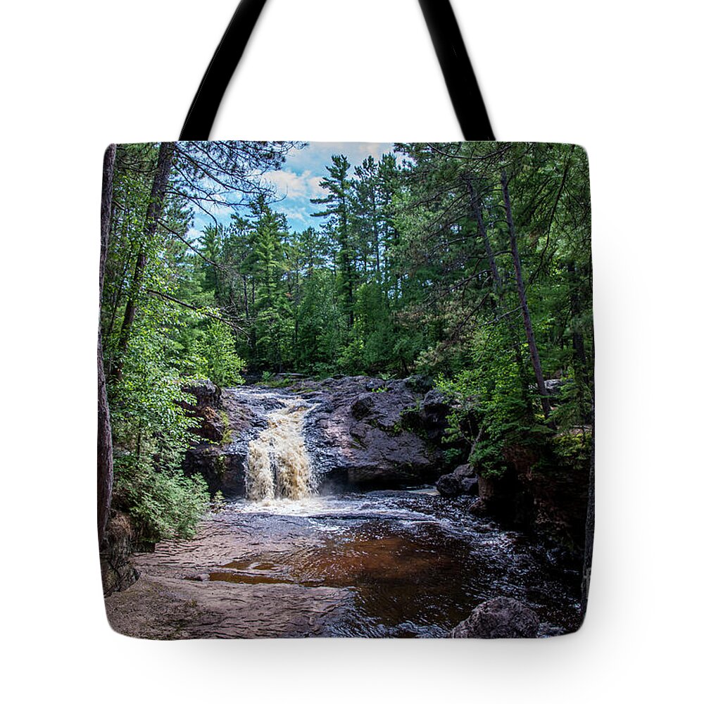 River Tote Bag featuring the photograph Amnicon Falls by Deborah Klubertanz
