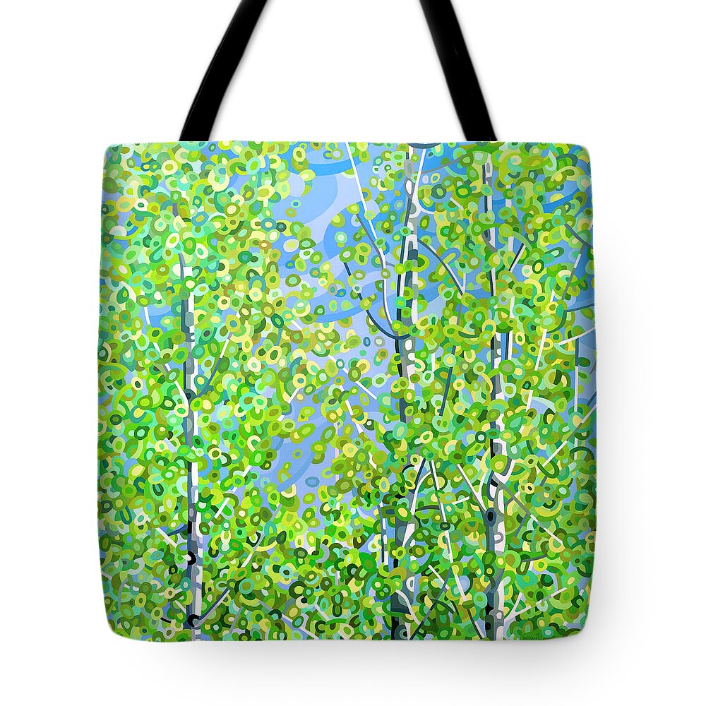 Fine Art Tote Bag featuring the painting Among Friends by Mandy Budan