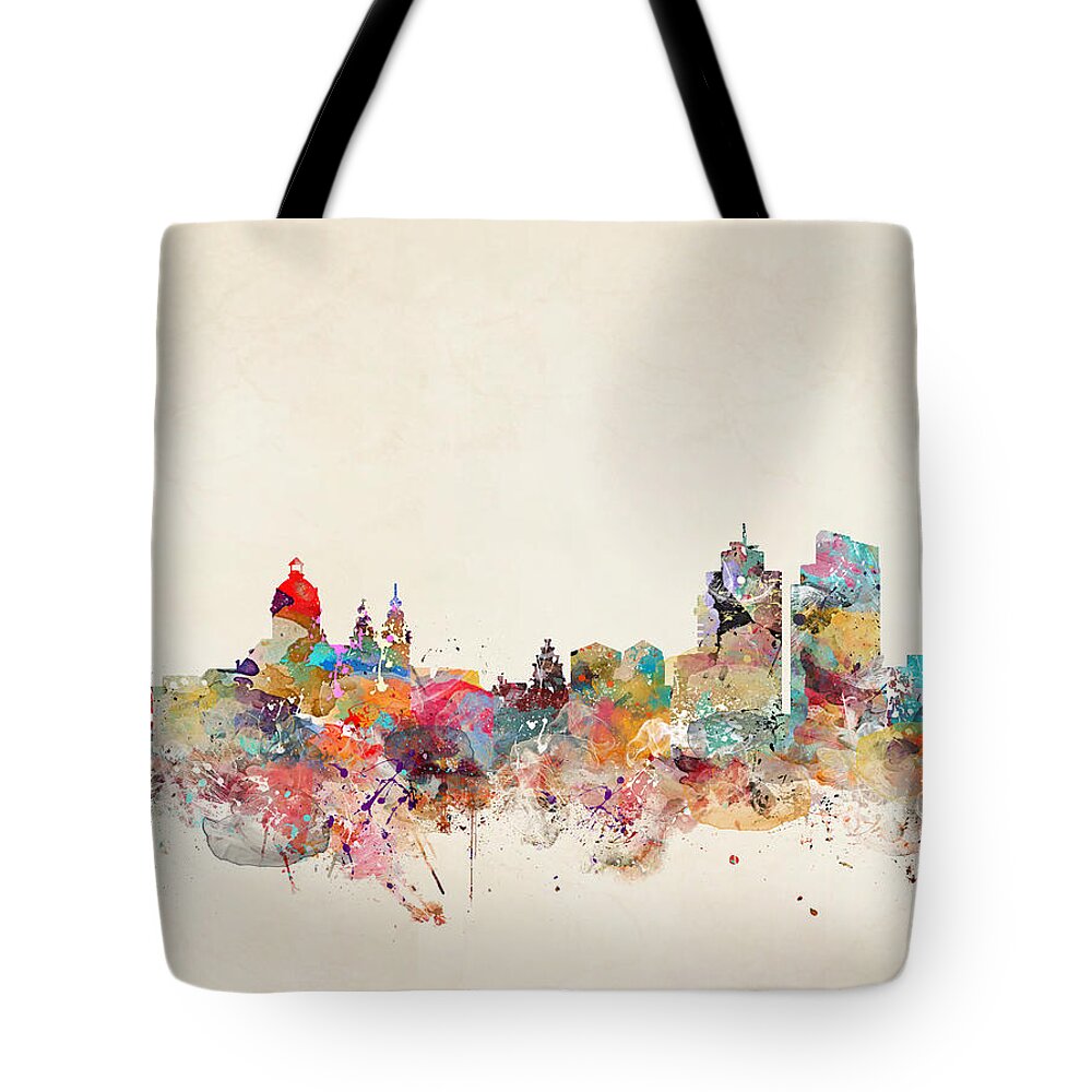 City Skyline Tote Bag by Buckley - Fine Art America