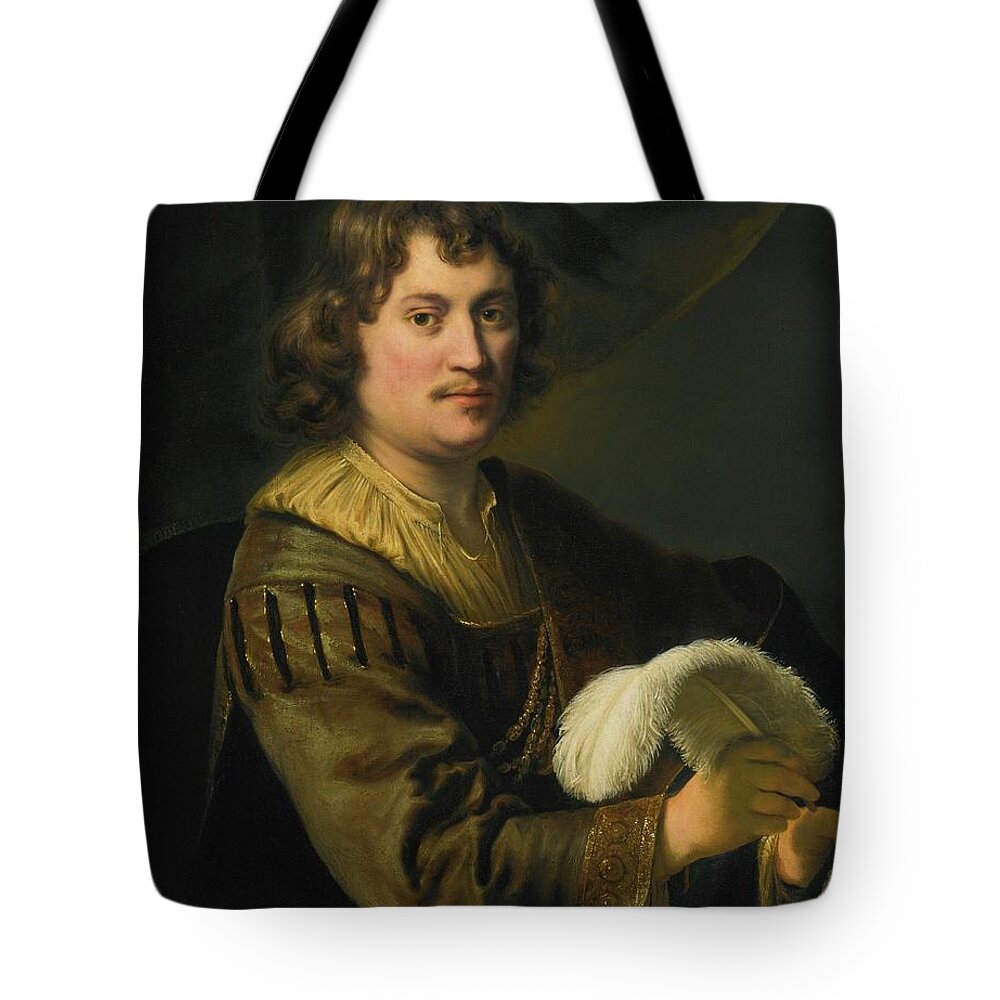 Ferdinand Bol Dordrecht 1616 - 1680 Amsterdam Portrait Of A Man Tote Bag featuring the painting Amsterdam Portrait Of A Man by MotionAge Designs