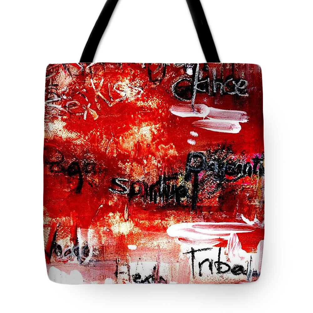 Poetry Tote Bag featuring the painting An Erotic Poem - art and words by Carolyn Weltman
