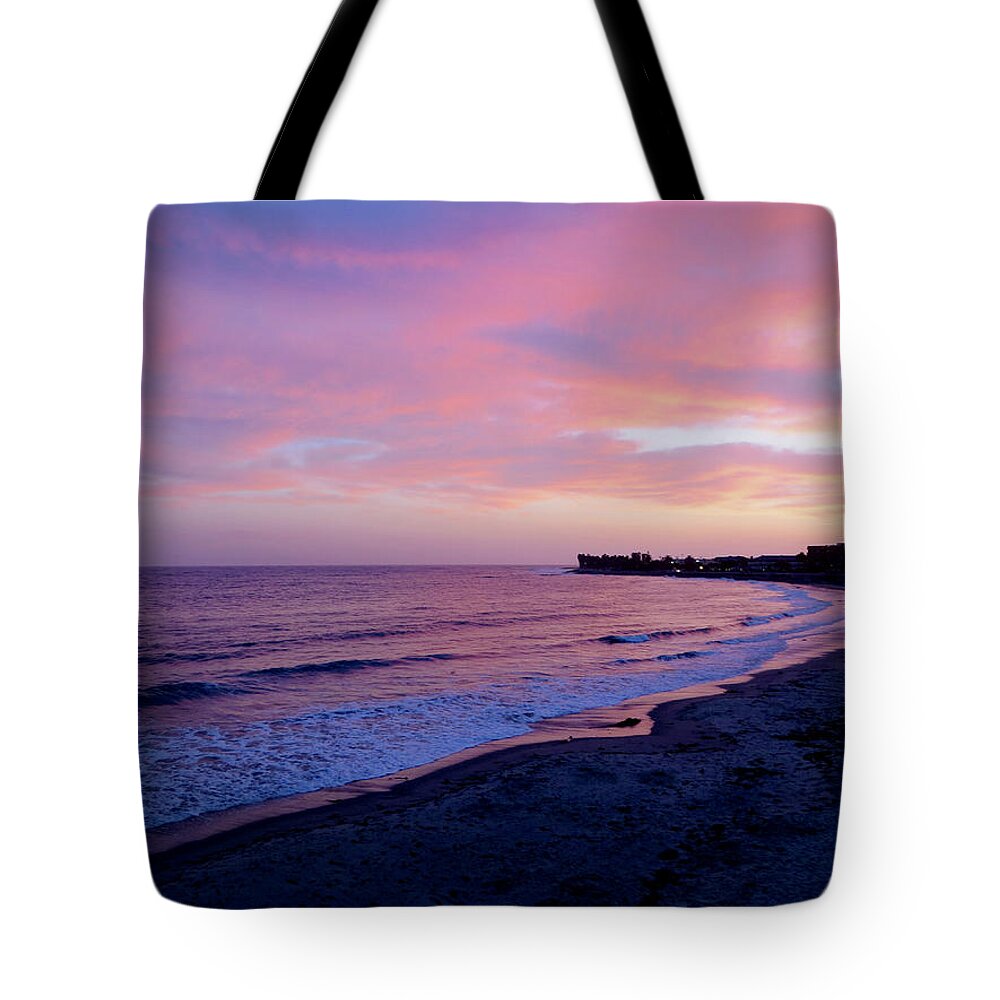 Ventura Beach Tote Bag featuring the photograph Ventura Beach Sunset by Rachel Morrison