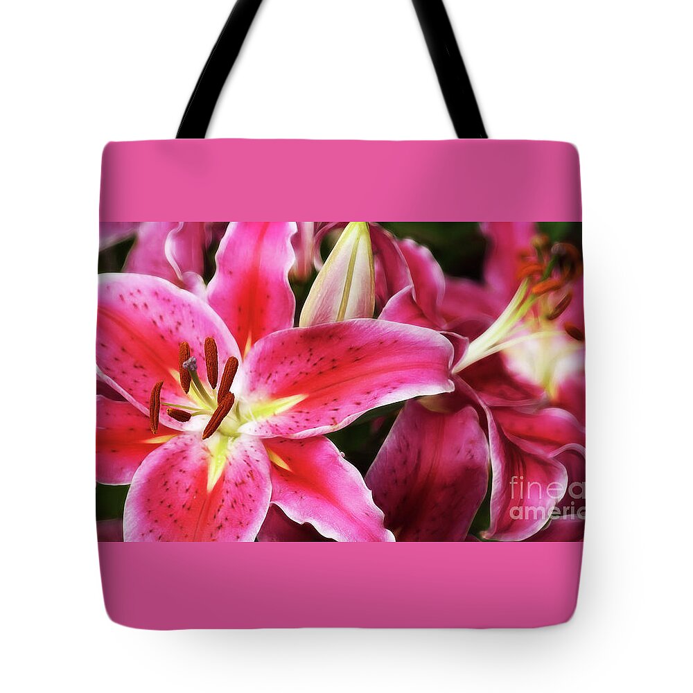 Lilies Tote Bag featuring the photograph An Inviting Lily by Cameron Wood
