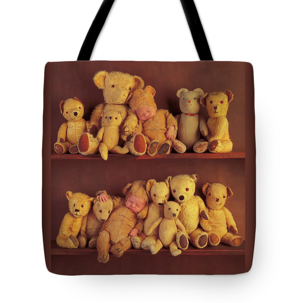 Teddy Tote Bag featuring the photograph Teddies by Anne Geddes