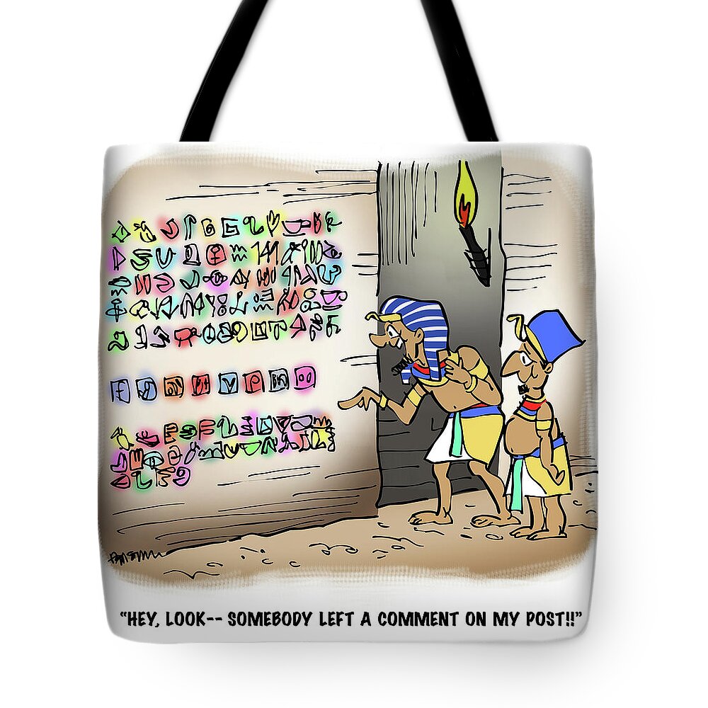 Egypt Tote Bag featuring the digital art Ancient Egyptian Blog by Mark Armstrong