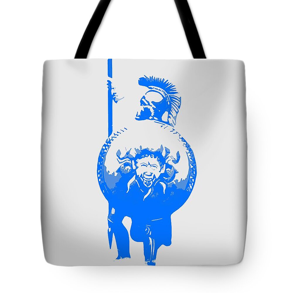 Spartan Warrior Tote Bag featuring the painting Ancient Hoplite by AM FineArtPrints