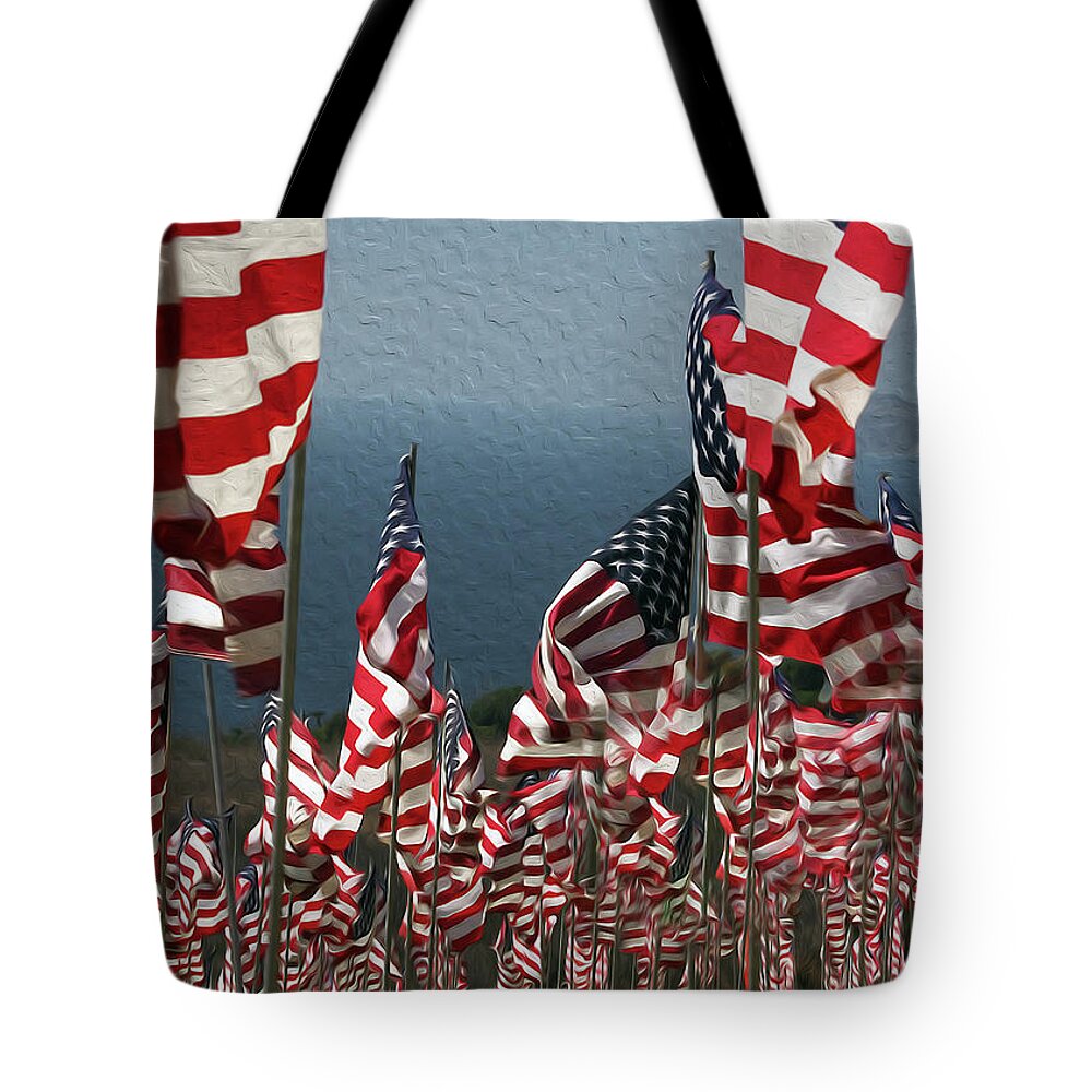 Flag Tote Bag featuring the photograph And Crown Thy Good by Joe Schofield