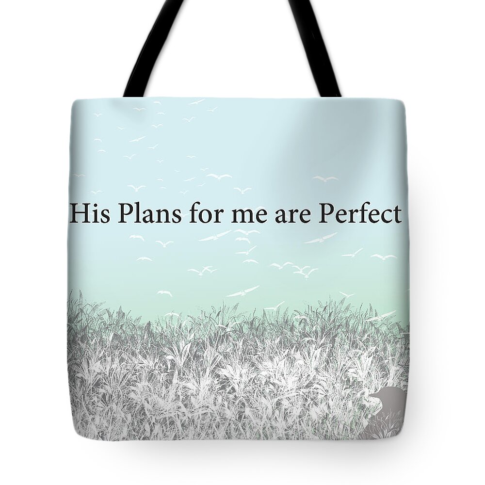 Bird Tote Bag featuring the digital art And I Wait by Trilby Cole