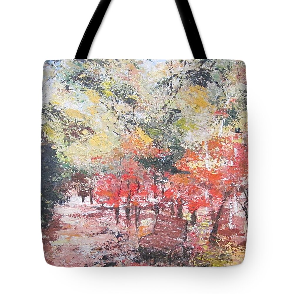 Painting Tote Bag featuring the painting And Then There Was Fall by Paula Pagliughi