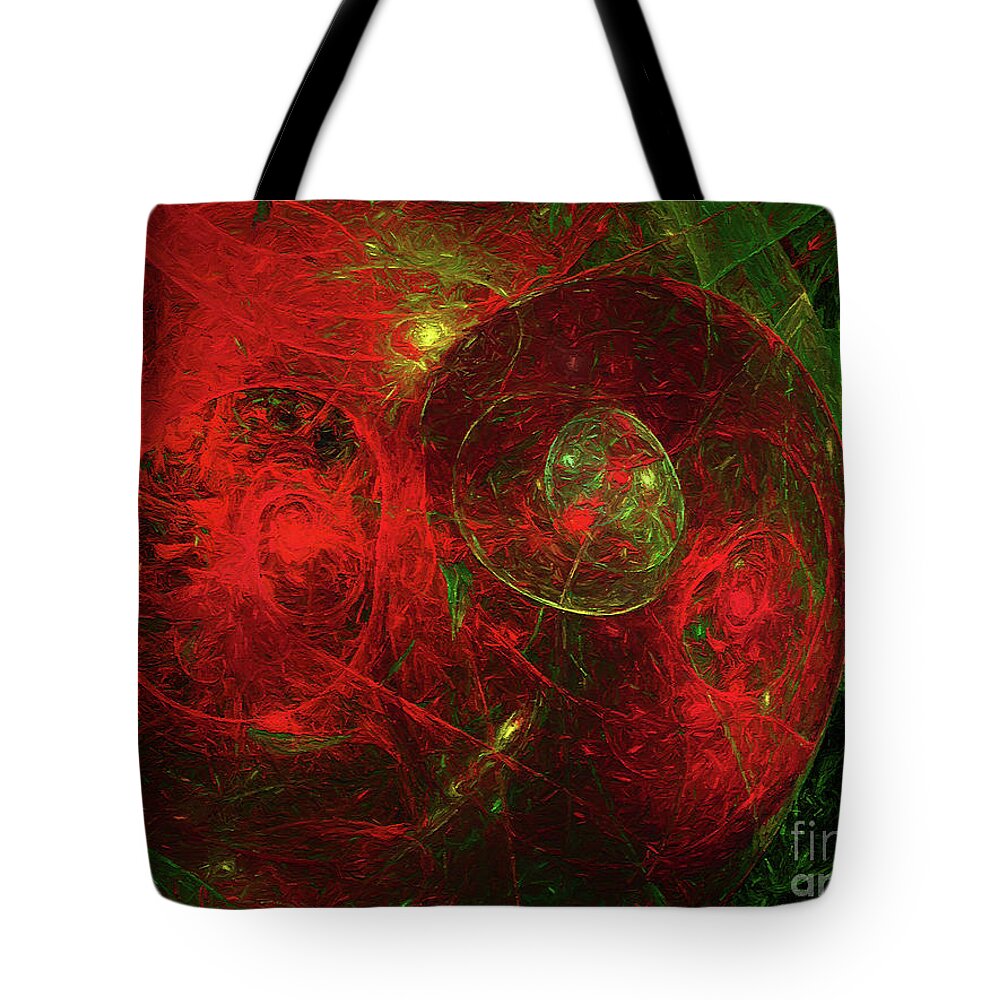 Abstract Tote Bag featuring the digital art Andee Design Abstract 96 2017 by Andee Design
