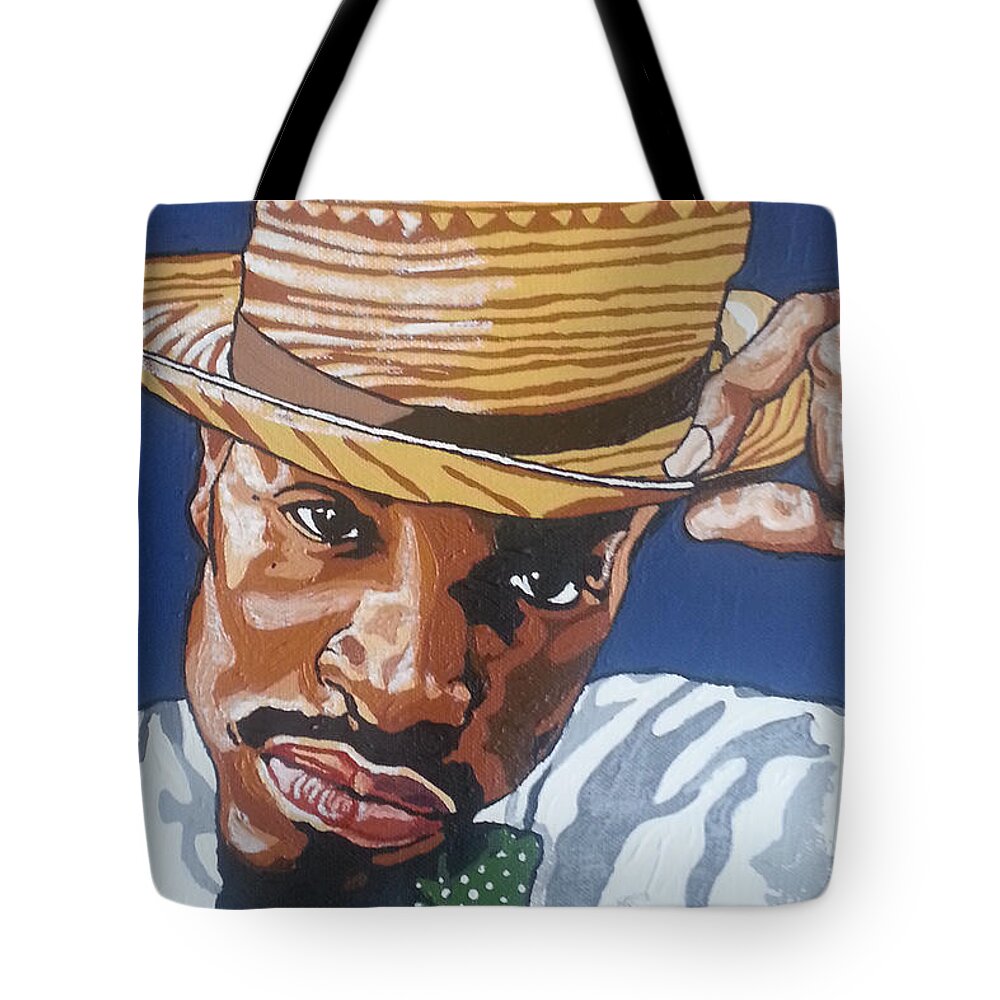 Andre 3000 Tote Bag featuring the painting Andre Benjamin by Rachel Natalie Rawlins