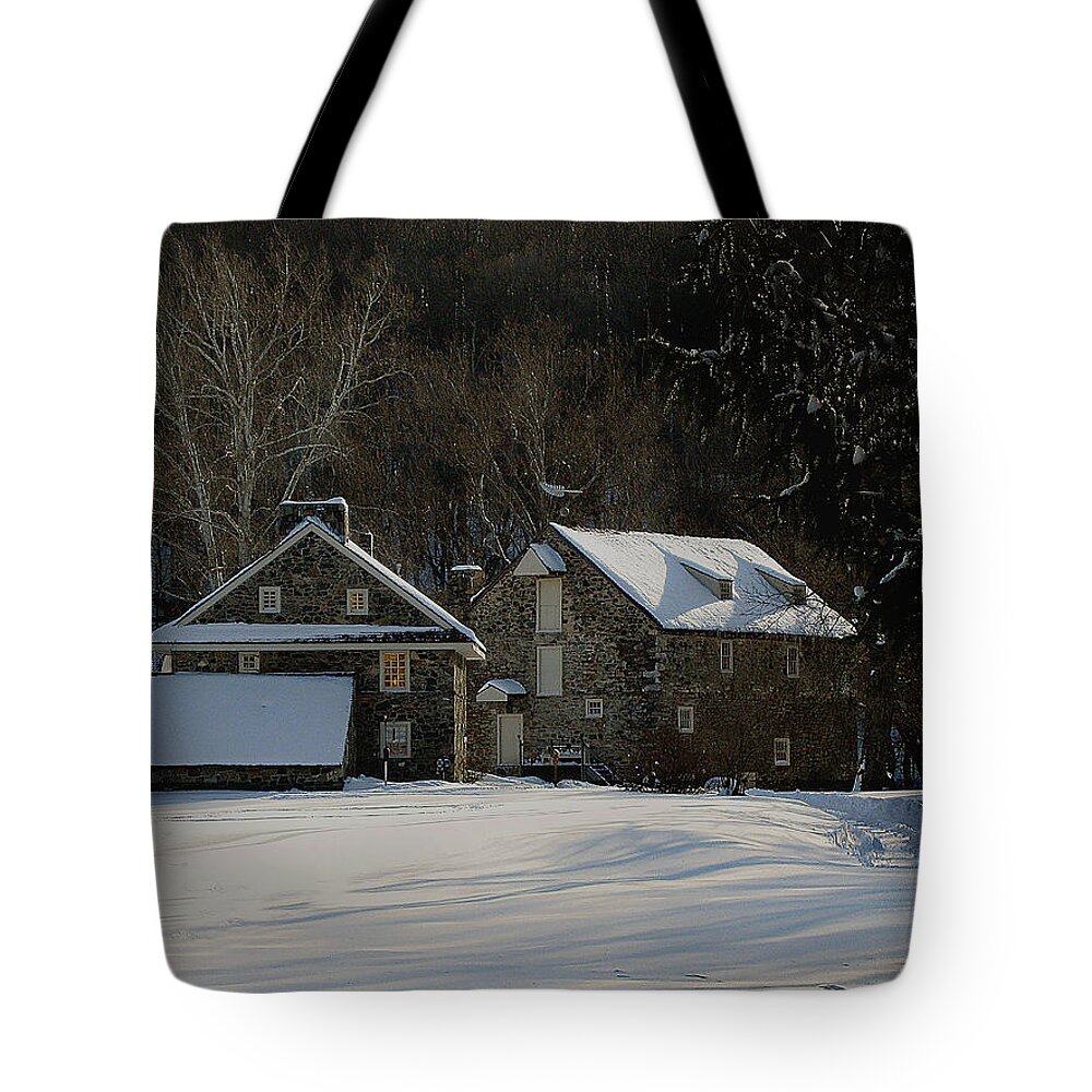 Andrew Tote Bag featuring the photograph Andrew Wyeth Estate in Winter by Gordon Beck