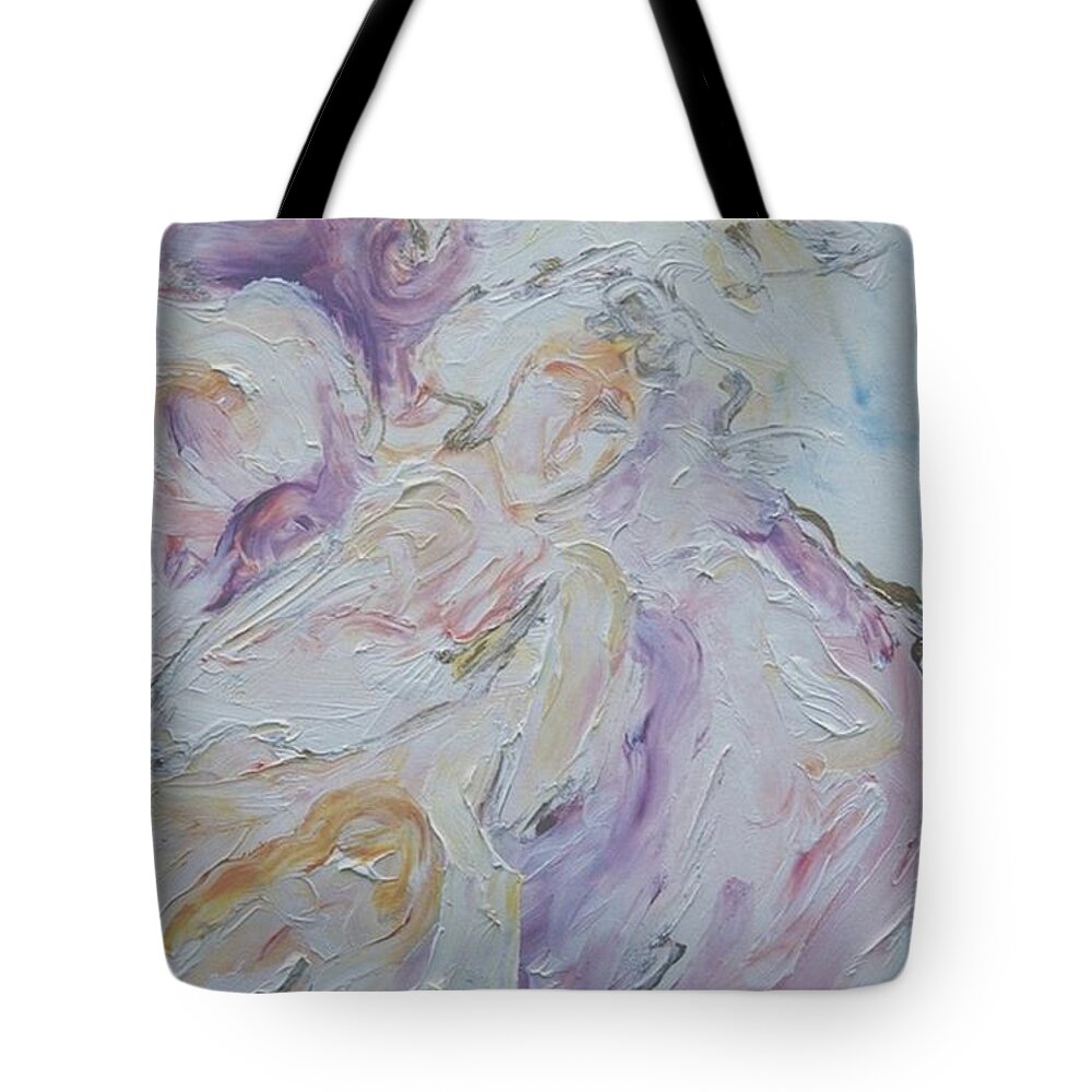 Spirital Tote Bag featuring the painting Angel Of Messages by Laara WilliamSen