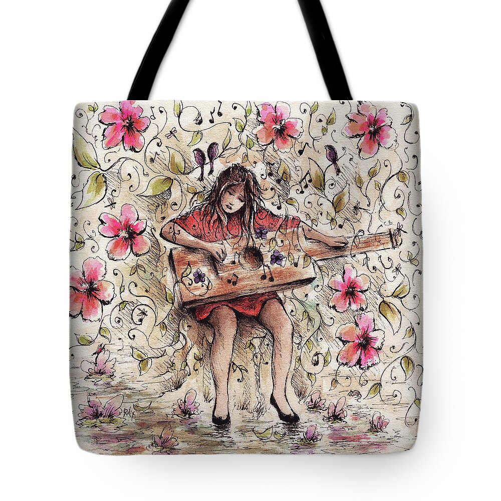 Angel Tote Bag featuring the painting Angel Song by William Russell Nowicki