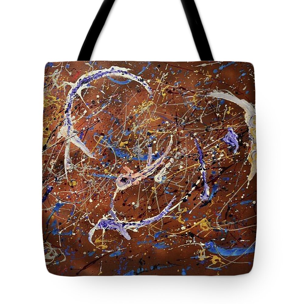 Abstract Tote Bag featuring the painting Angel's Blessings by Art By G-Sheff