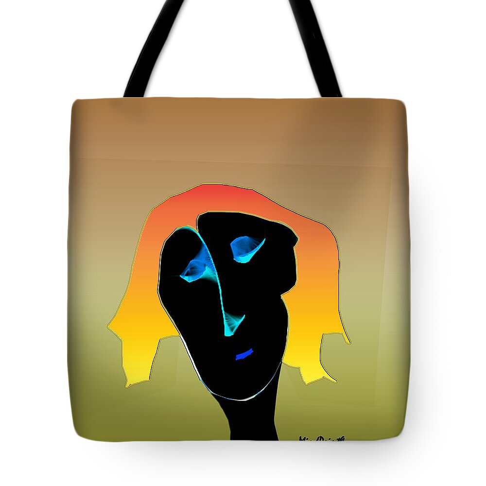 Despair Tote Bag featuring the digital art Anguish by Asok Mukhopadhyay