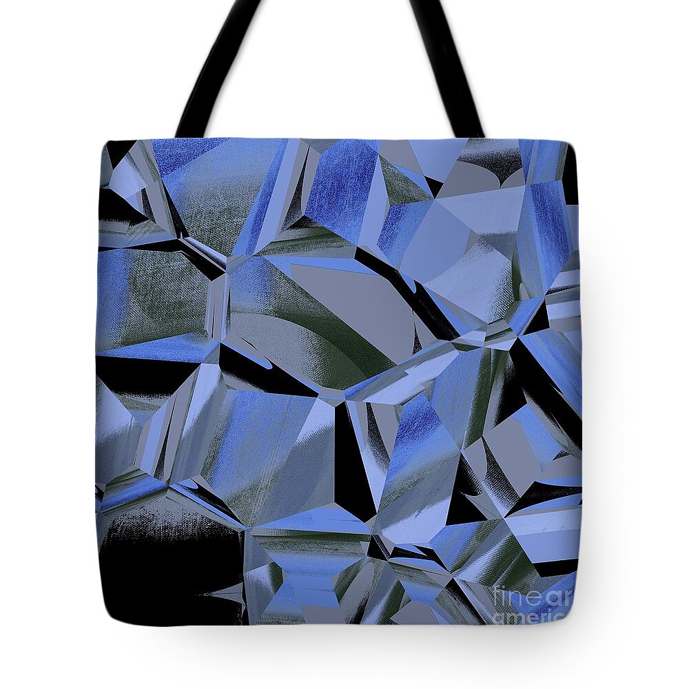 Abstract Tote Bag featuring the digital art Angulo - 05c02b by Variance Collections