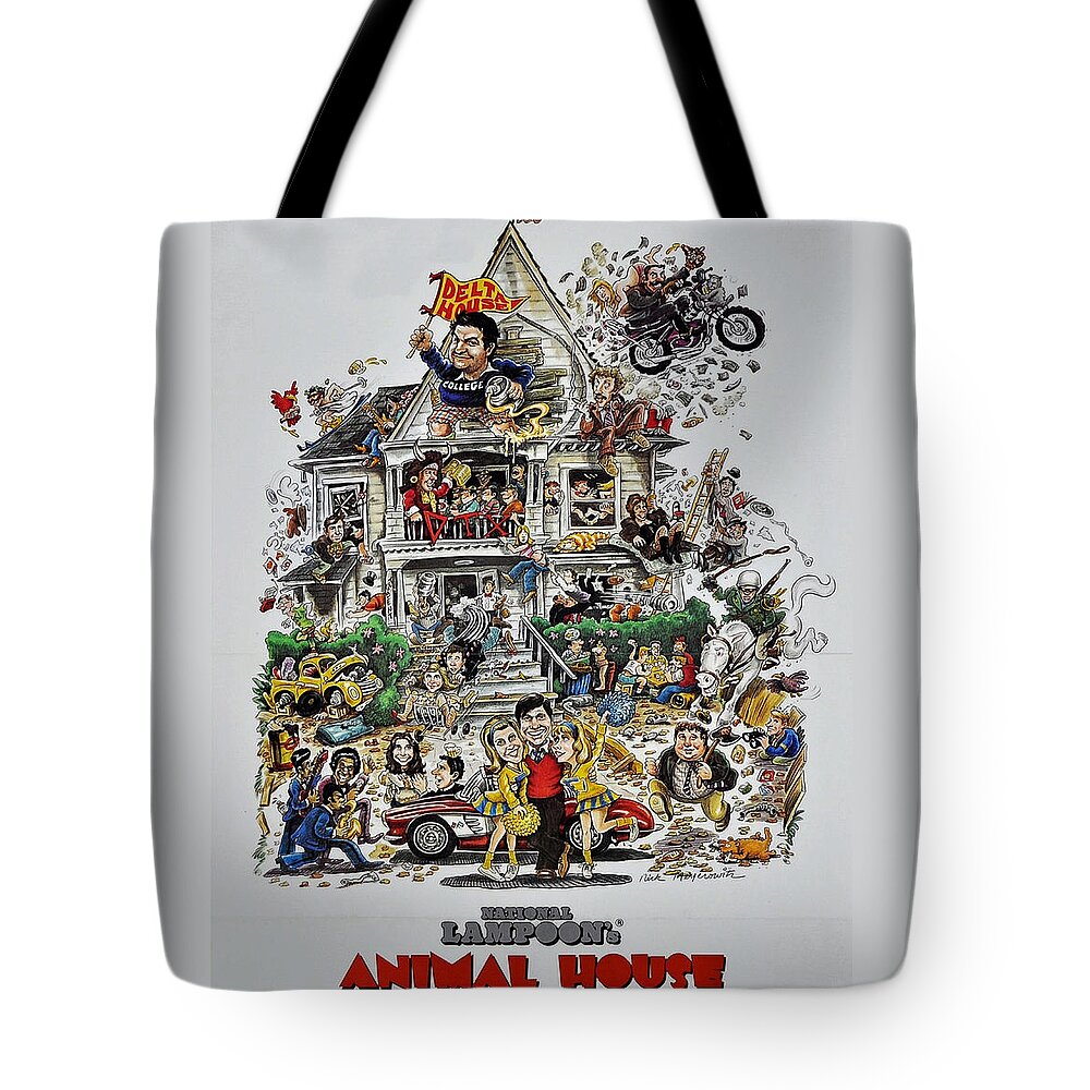Animal House Tote Bag featuring the photograph Animal House by Movie Poster Prints