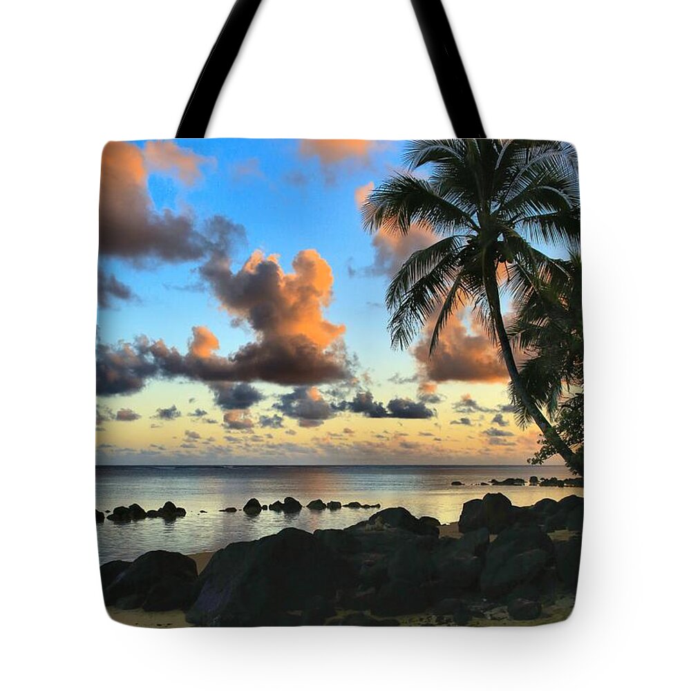 Hawaii Tote Bag featuring the photograph Anini Beach by DJ Florek