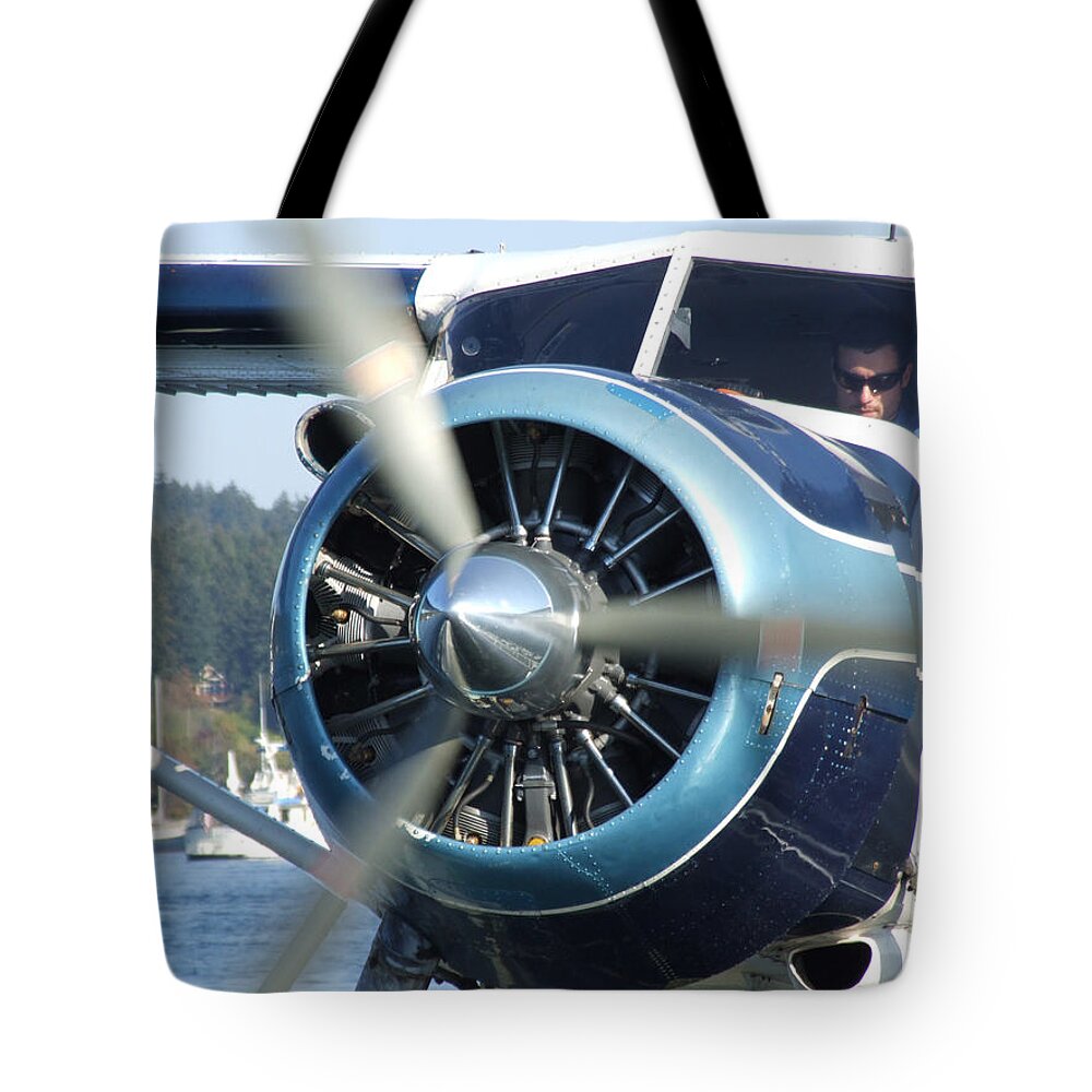 Aviation Tote Bag featuring the photograph Another Day at the Office by Mark Alan Perry