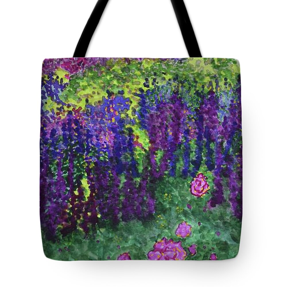  Tote Bag featuring the painting Another Garden Dream by Barrie Stark