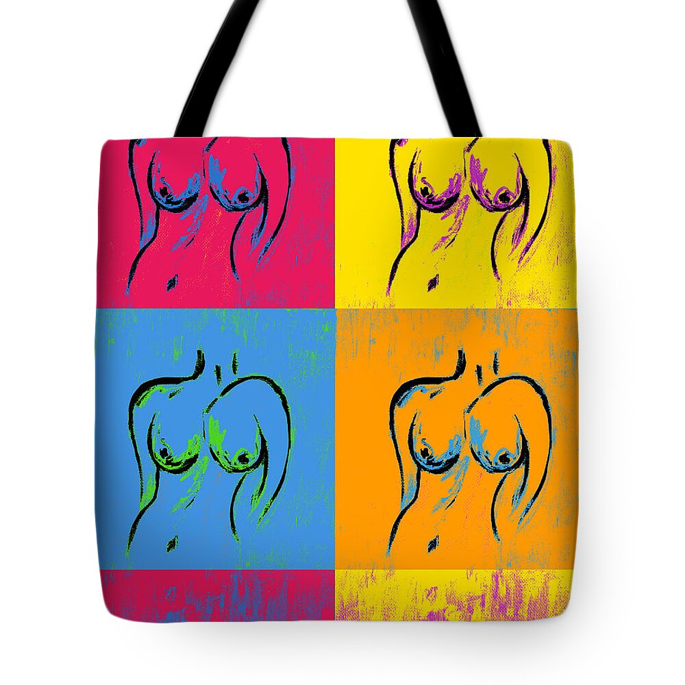 Nude Tote Bag featuring the painting Another nude 2 by Julie Lueders 